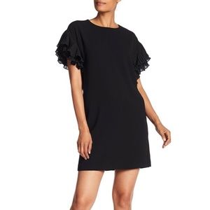 CeCe Cynthia Steffe Tiered Pleated Crepe Dress Sz8